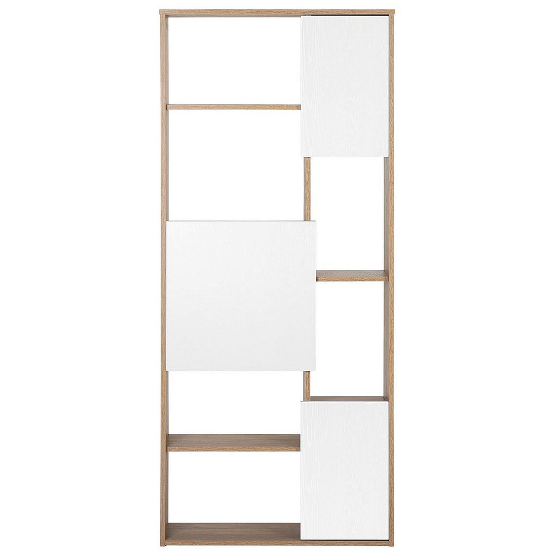 Estante madera oscura/blanco 175 cm GRADA 4