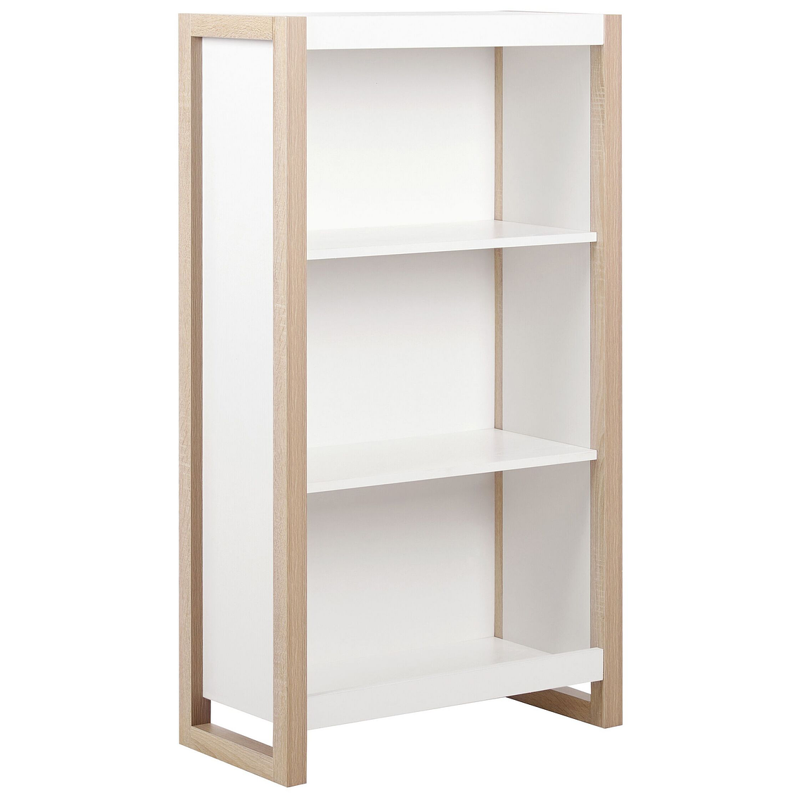 Estante de 3 niveles madera clara y blanco JOHNSON 1