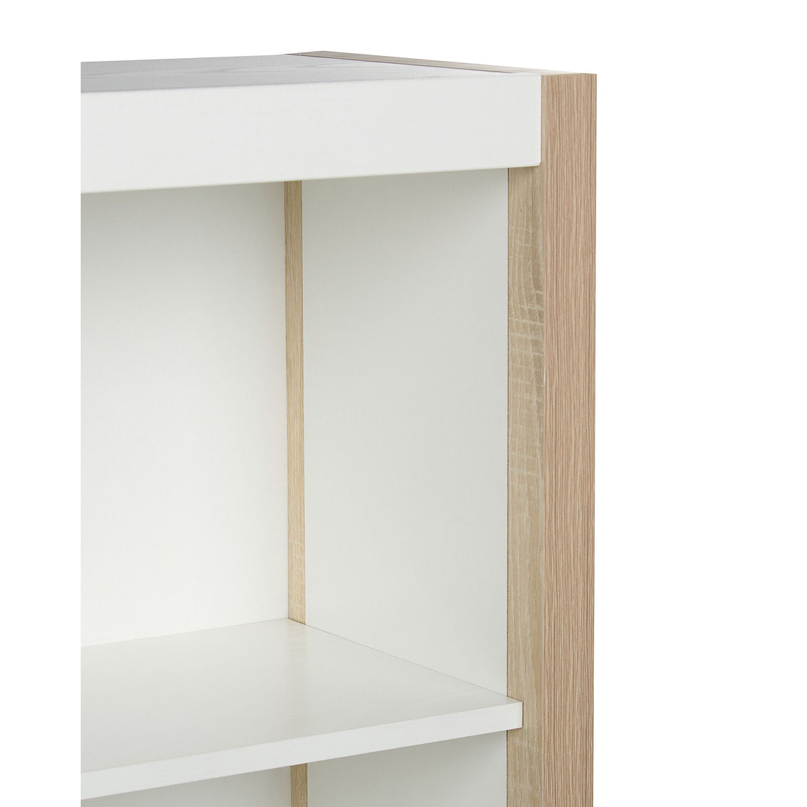 Estante de 3 niveles madera clara y blanco JOHNSON 7