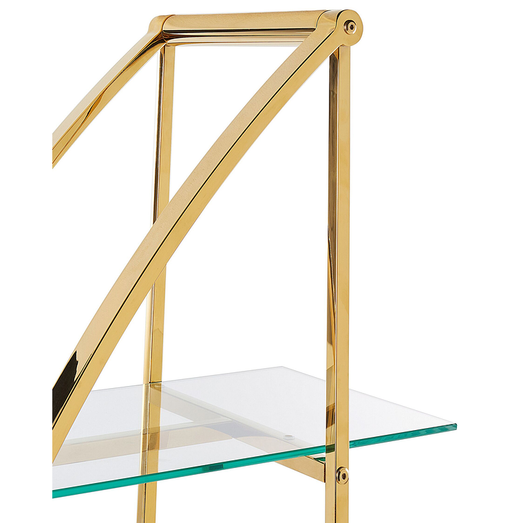 Estante con 4 estantes de metal dorado HOLLOW 12