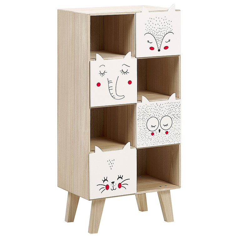 Estante infantil de madera clara 79 cm RUPERT 1