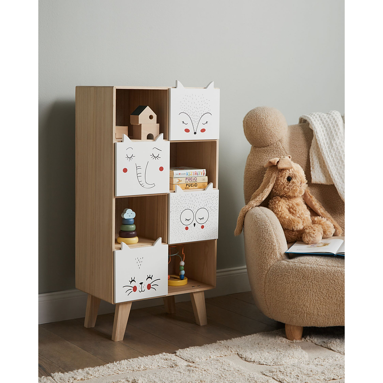 Estante infantil de madera clara 79 cm RUPERT 2