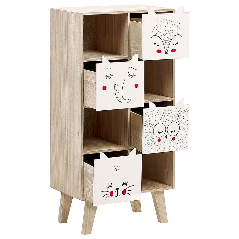 Estante infantil de madera clara 79 cm RUPERT 5