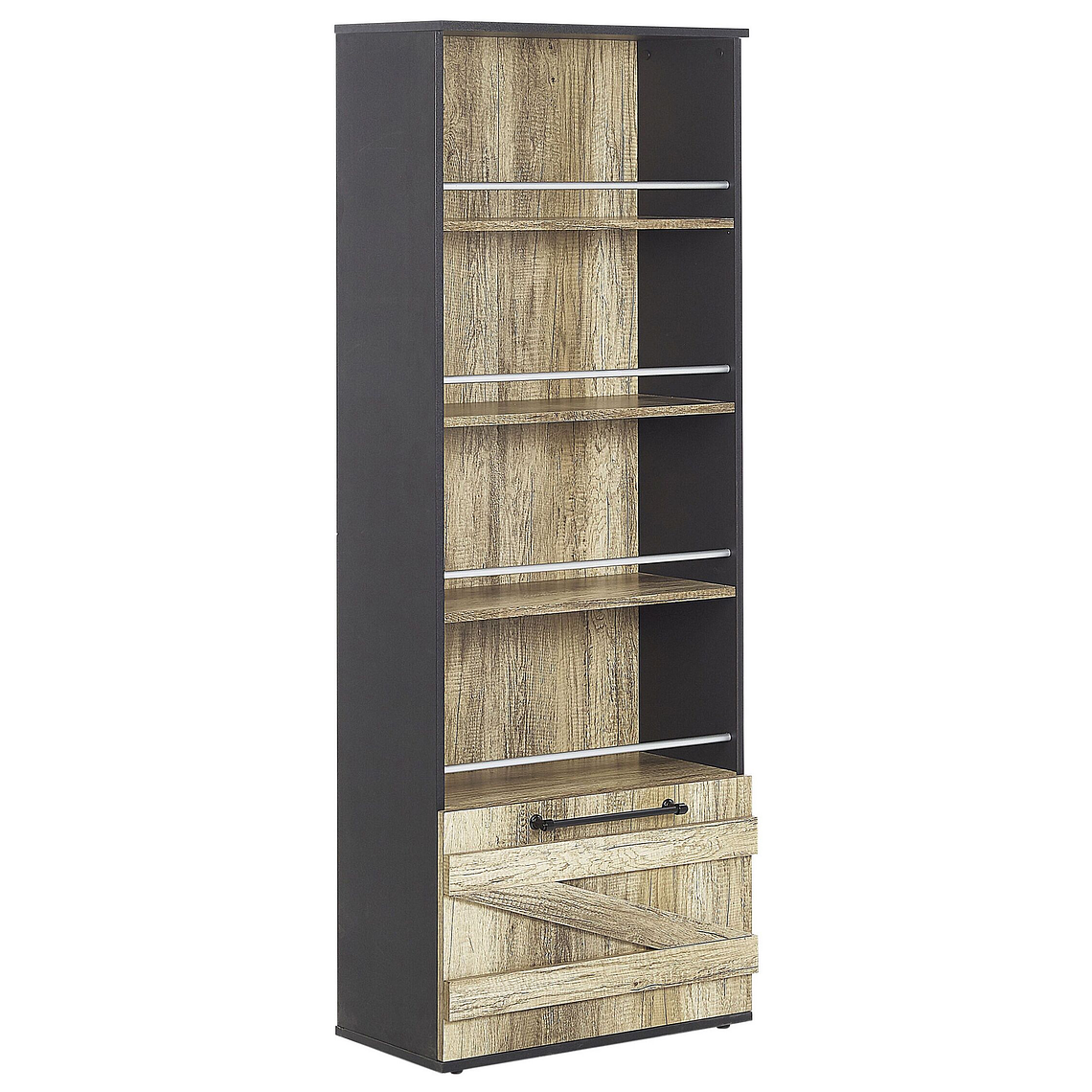 Estante madera clara/negro 163 cm SALTER 1