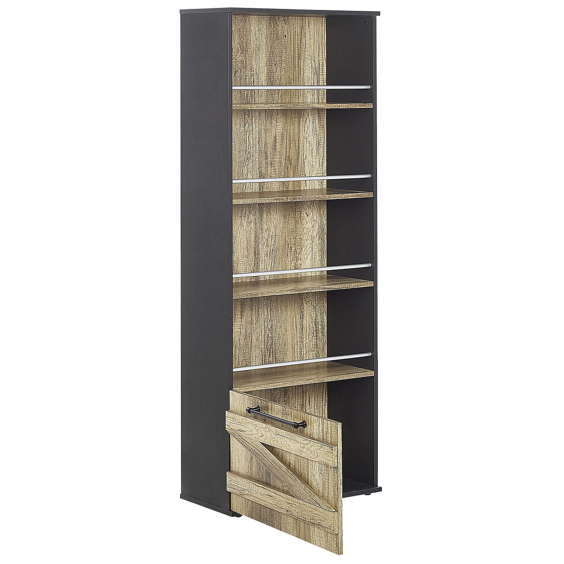 Estante madera clara/negro 163 cm SALTER 4