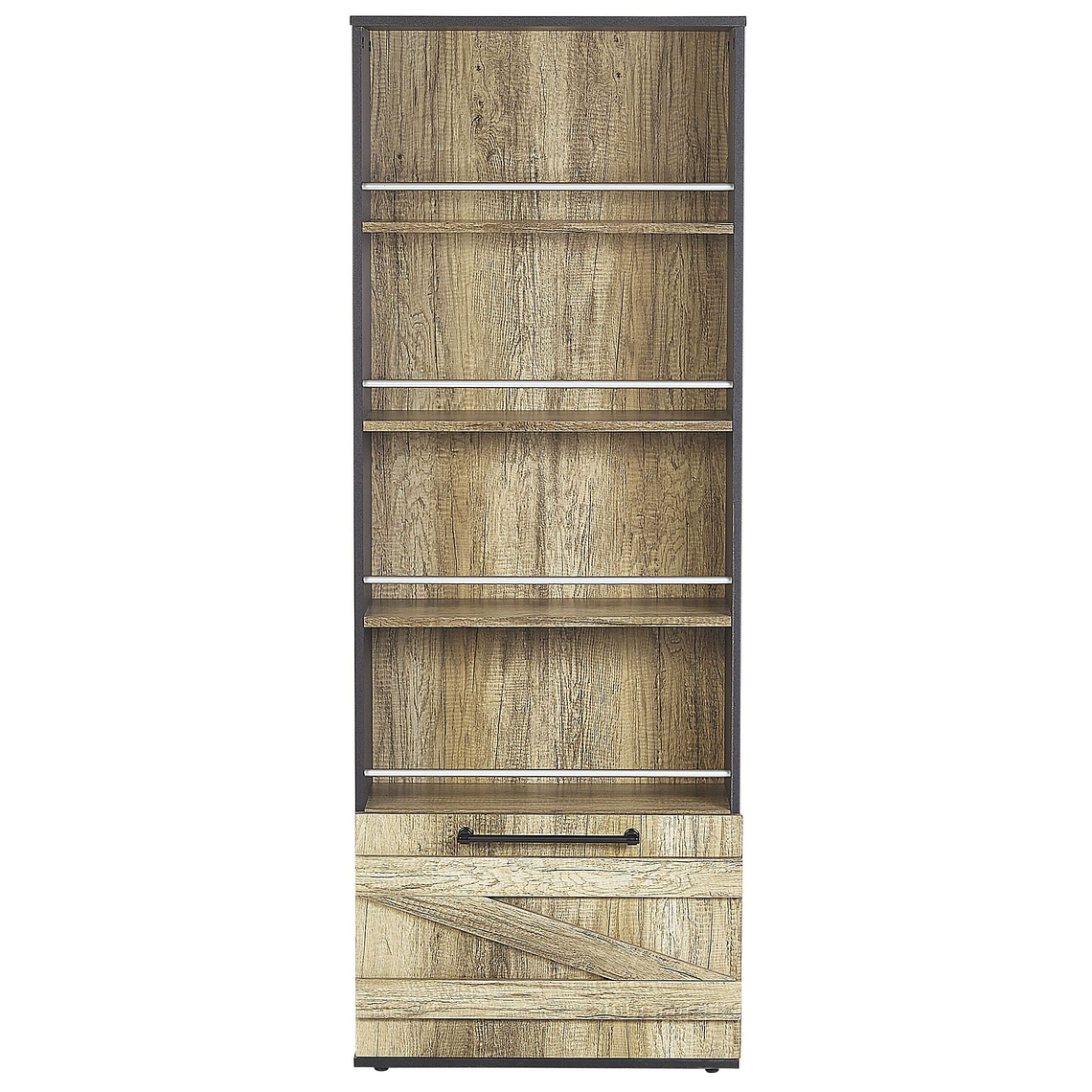 Estante madera clara/negro 163 cm SALTER 5