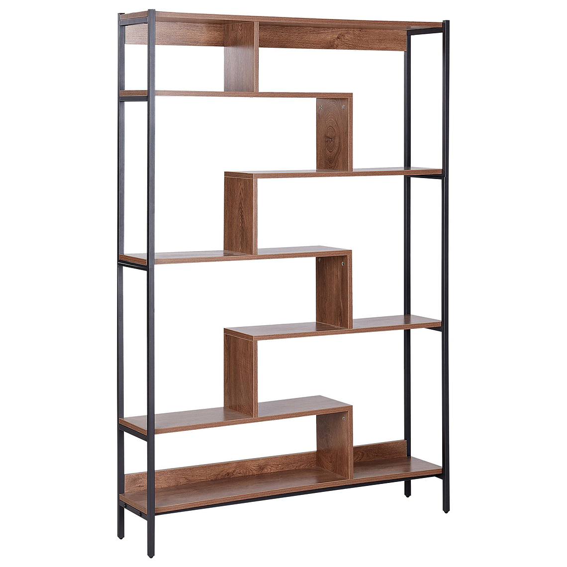 Estante 6 baldas de madera oscura DAVEN 1