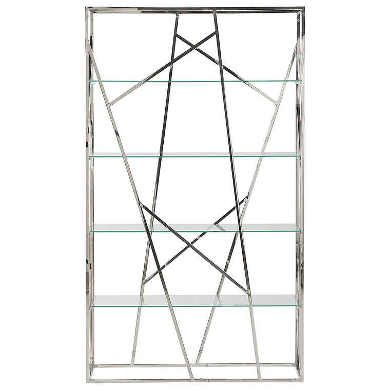 Estante de metal plateado 175 cm HOXIE 6