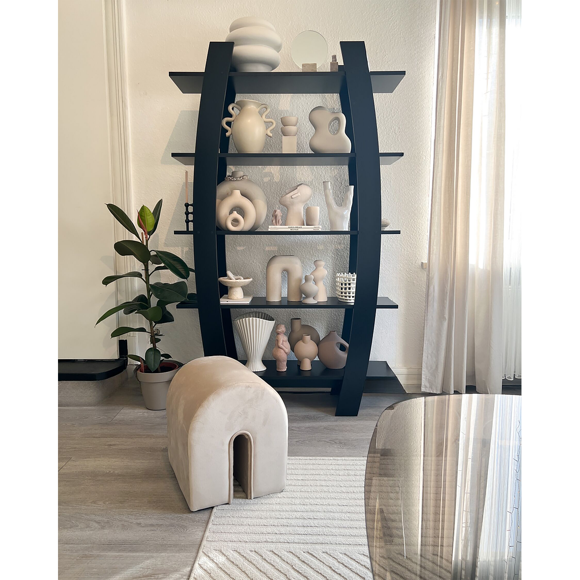 Estante negra 180 cm KENER 3