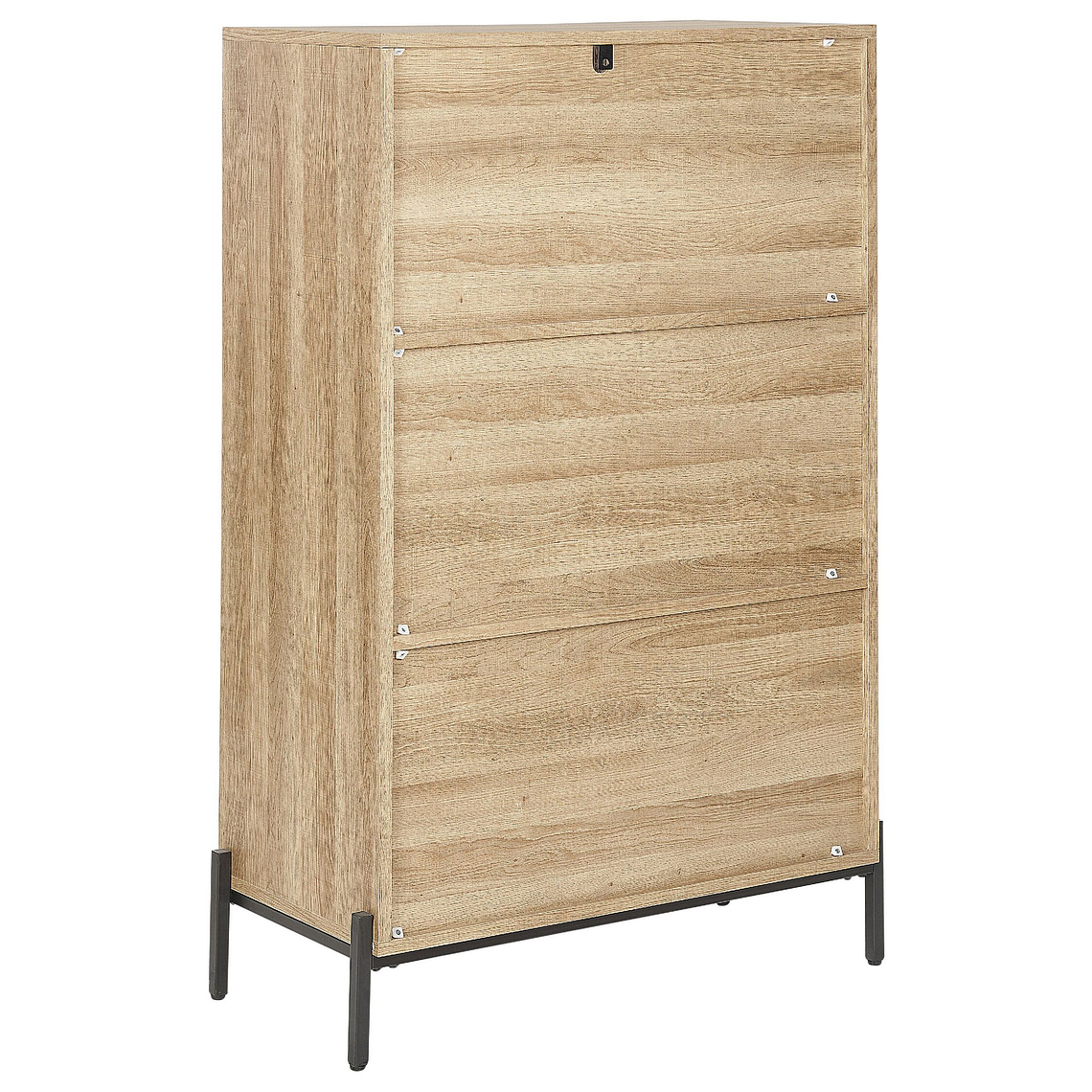 Estante madera clara/gris/negro 135 cm MOINES 6