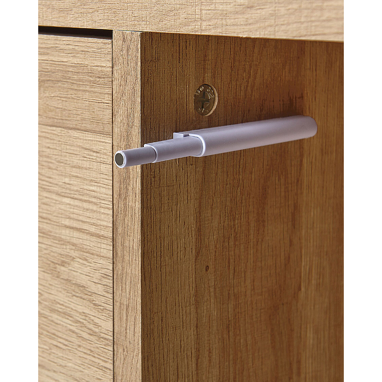 Estante madera clara/gris/negro 135 cm MOINES 8