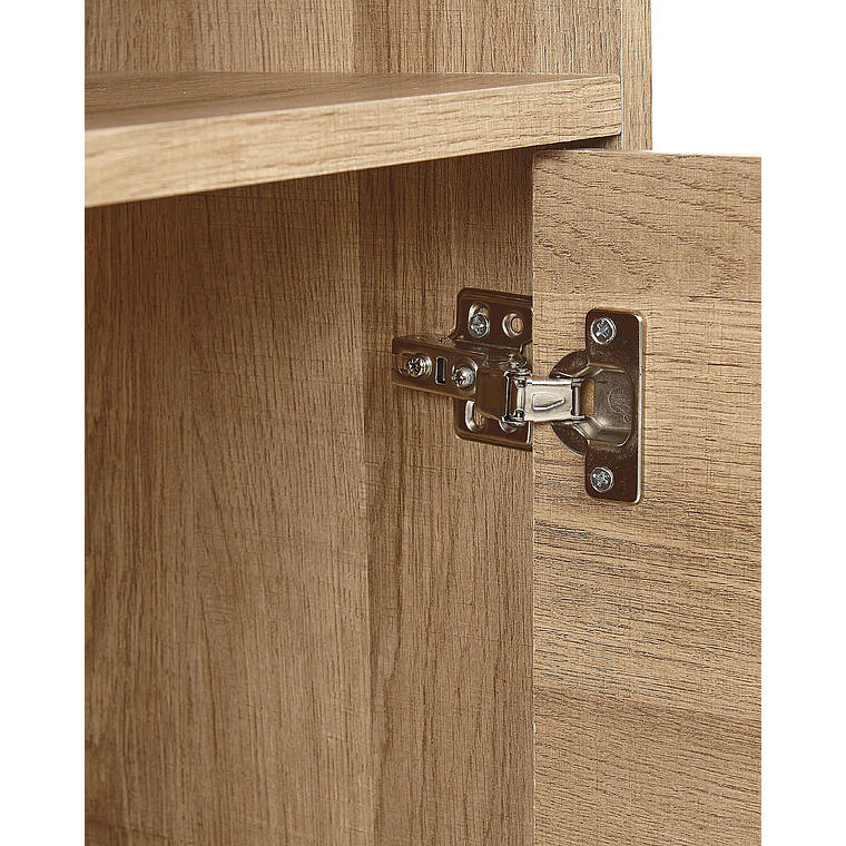 Estante madera clara/gris/negro 135 cm MOINES 9