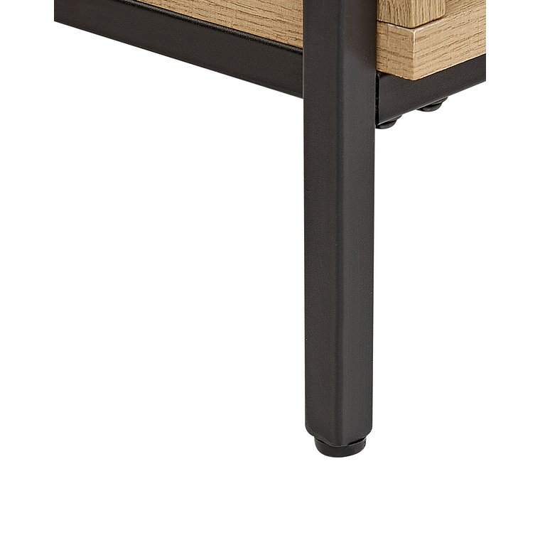 Estante madera clara/gris/negro 135 cm MOINES 10