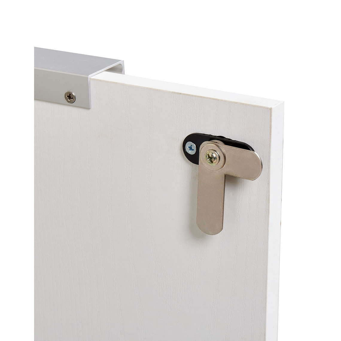 Estante con 2 puertas y 3 estantes madera clara y blanco 184 cm JOHNSON 10