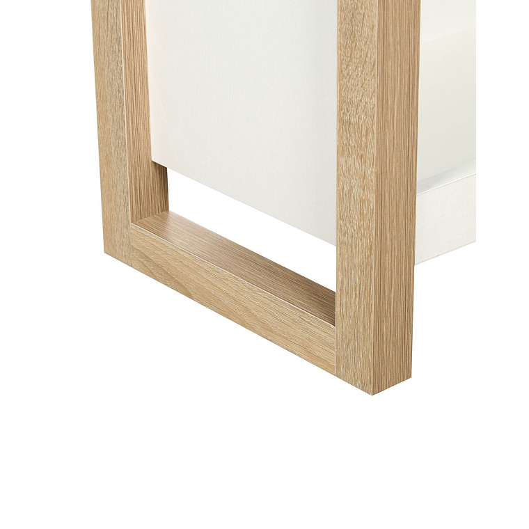 Estante con 2 puertas y 3 estantes madera clara y blanco 184 cm JOHNSON 11