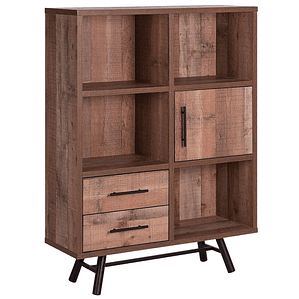 Estante madera clara/negro 131 cm ATLANTA