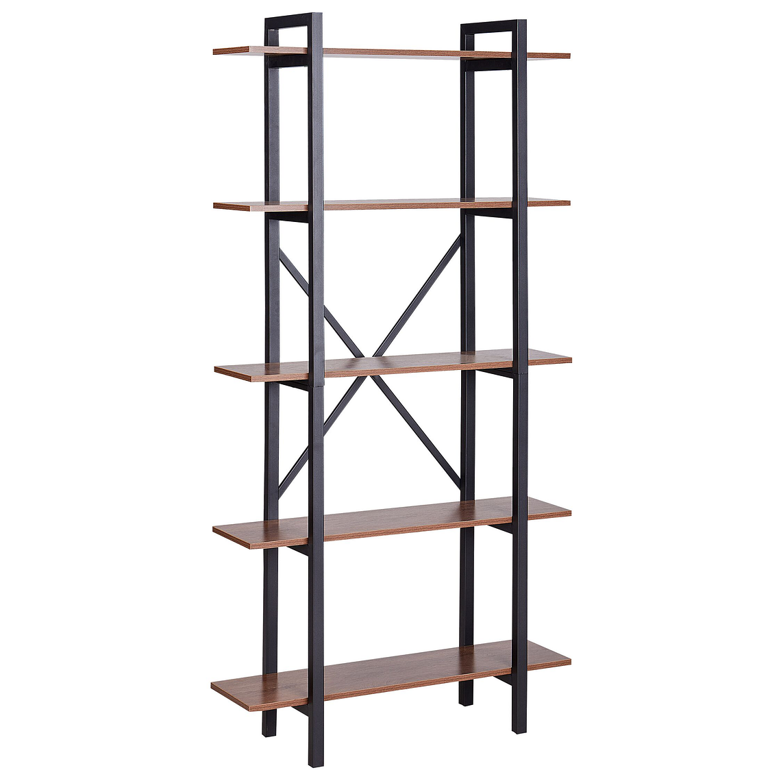 Estante de 5 baldas LED de madera oscura DARBY 4