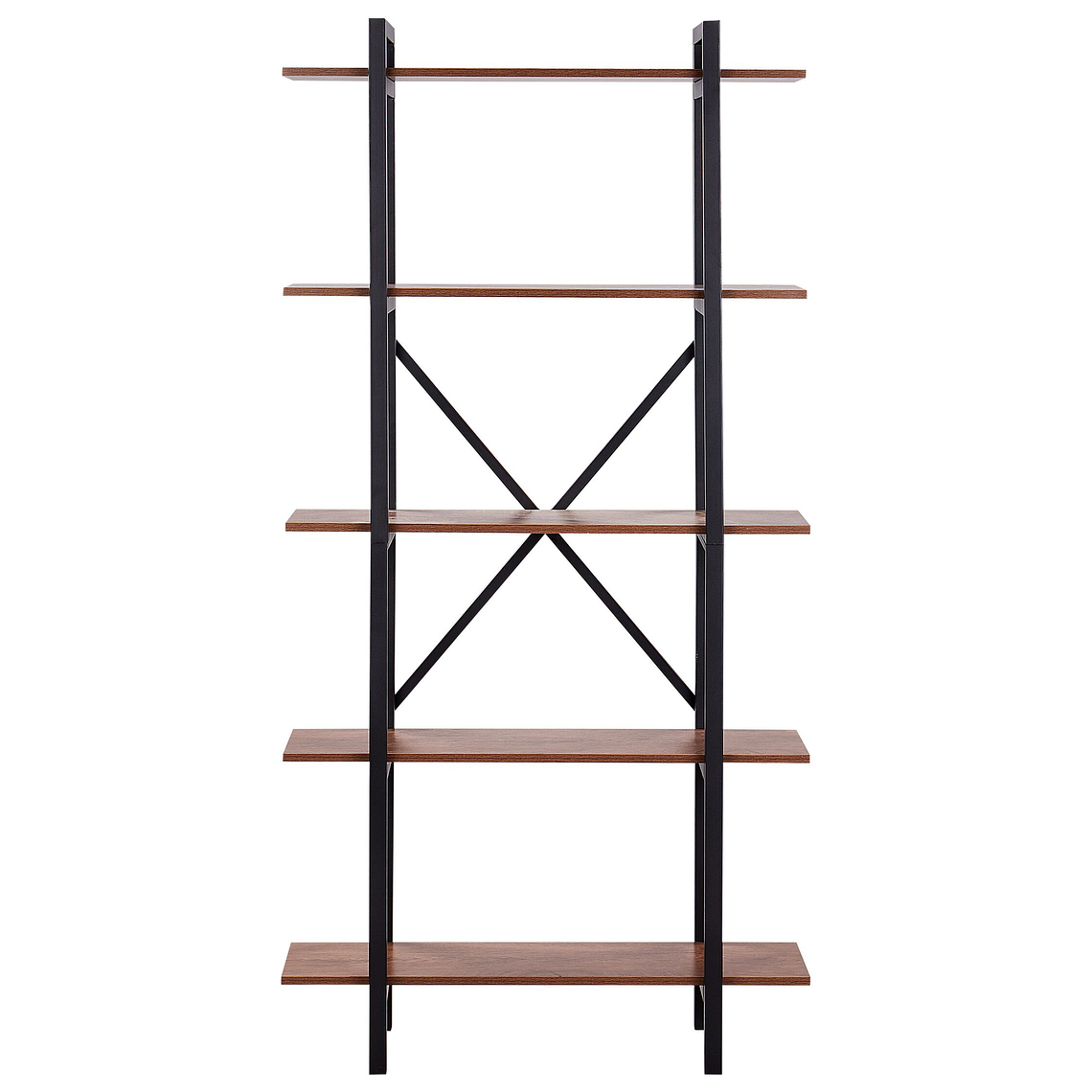 Estante de 5 baldas LED de madera oscura DARBY 5