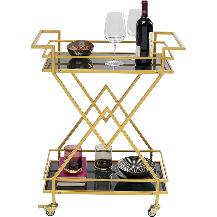 CARRO SERVICIO PYRAMIDS 65 CM DORADO 5