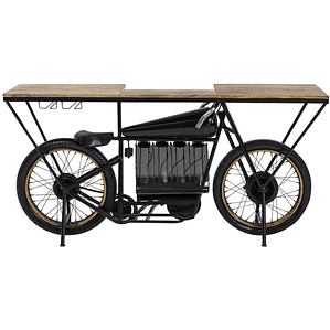 CONSOLA BAR MOTORBIKE NEGRO 180 CM