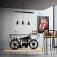 CONSOLA BAR MOTORBIKE NEGRO 180 CM - Miniatura 2