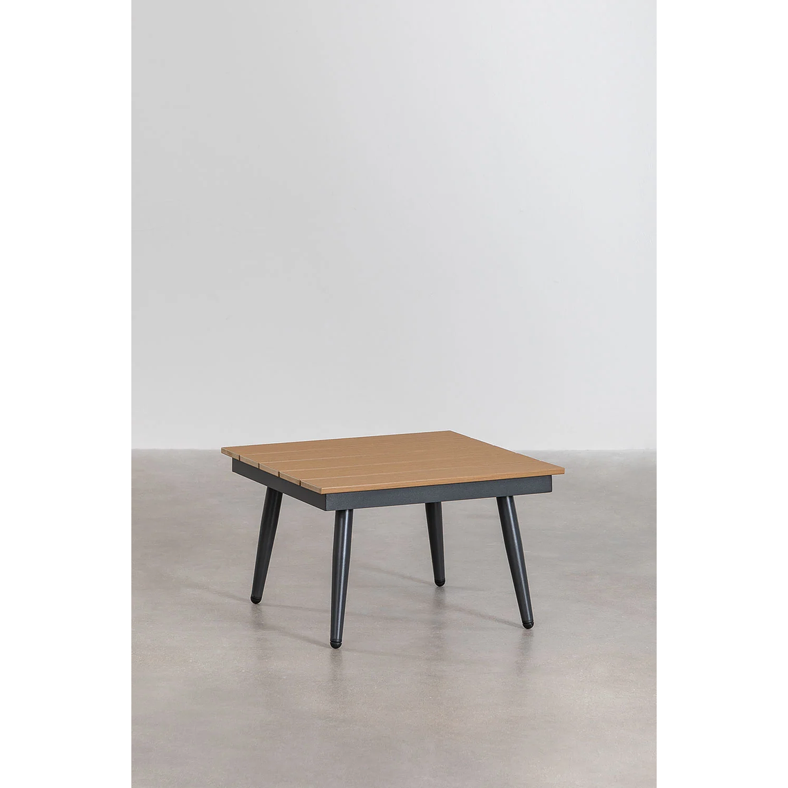 Terraza en Aluminio y Madera de Acacia Nadi negro y gris 9