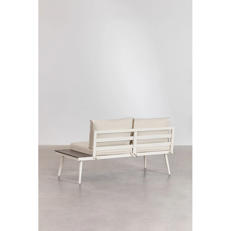 Terraza en Aluminio y Madera de Acacia Nadi beige crema y beige tapioca 4