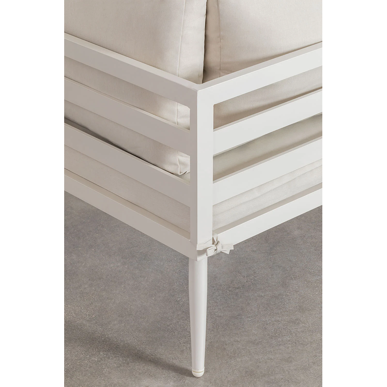 Terraza en Aluminio y Madera de Acacia Nadi beige crema y beige tapioca 8