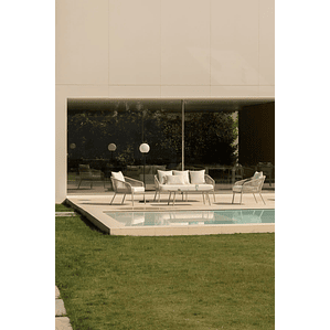 Terraza en Aluminio y trezado de cuerda eslinga Arhiza verde caqui