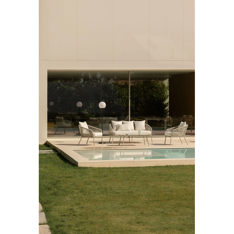 Terraza en Aluminio y trezado de cuerda eslinga Arhiza verde caqui 2