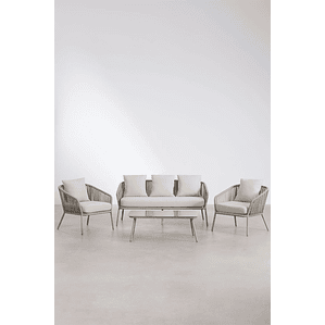 Terraza en Aluminio y trezado de cuerda eslinga Arhiza verde caqui