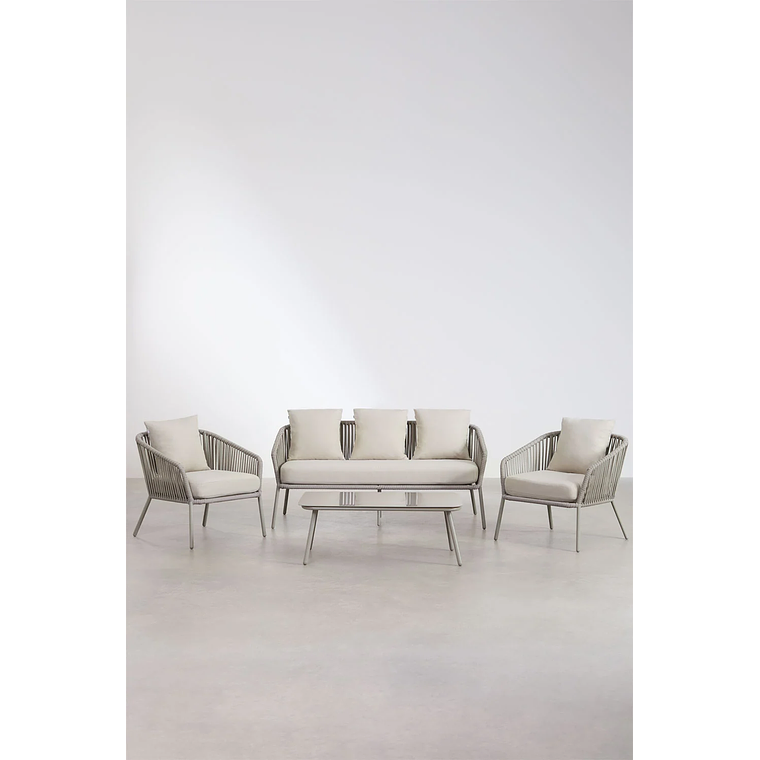 Terraza en Aluminio y trezado de cuerda eslinga Arhiza verde caqui 1