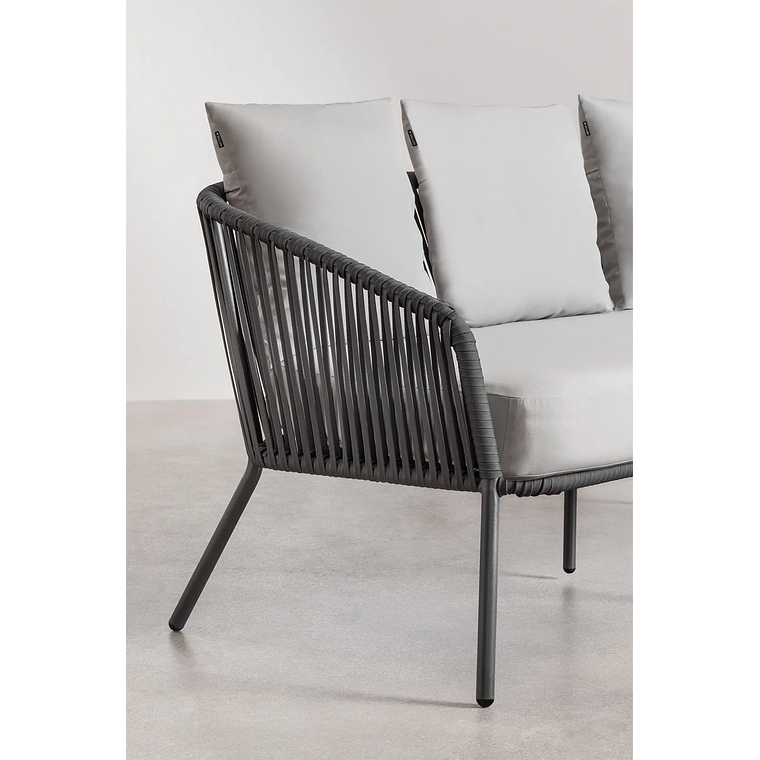 Terraza en Aluminio y trezado de cuerda eslinga Arhiza gris grafito 8