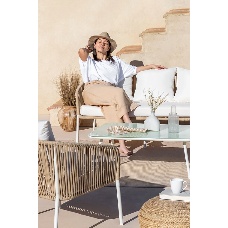 Terraza en Aluminio y trezado de cuerda eslinga Arhiza gris grafito 12