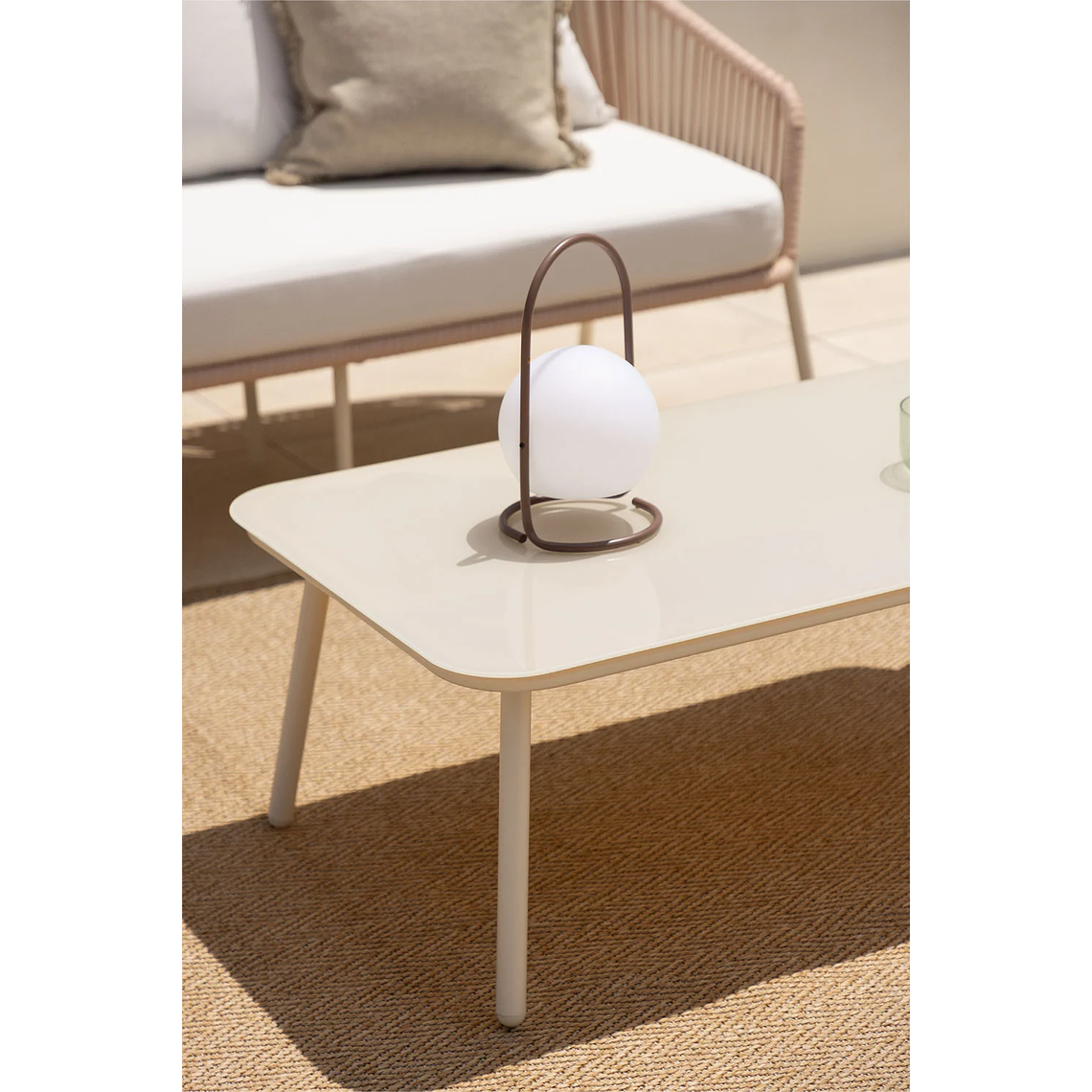 Terraza en Aluminio y trezado de cuerda eslinga Arhiza beige tapioca 3