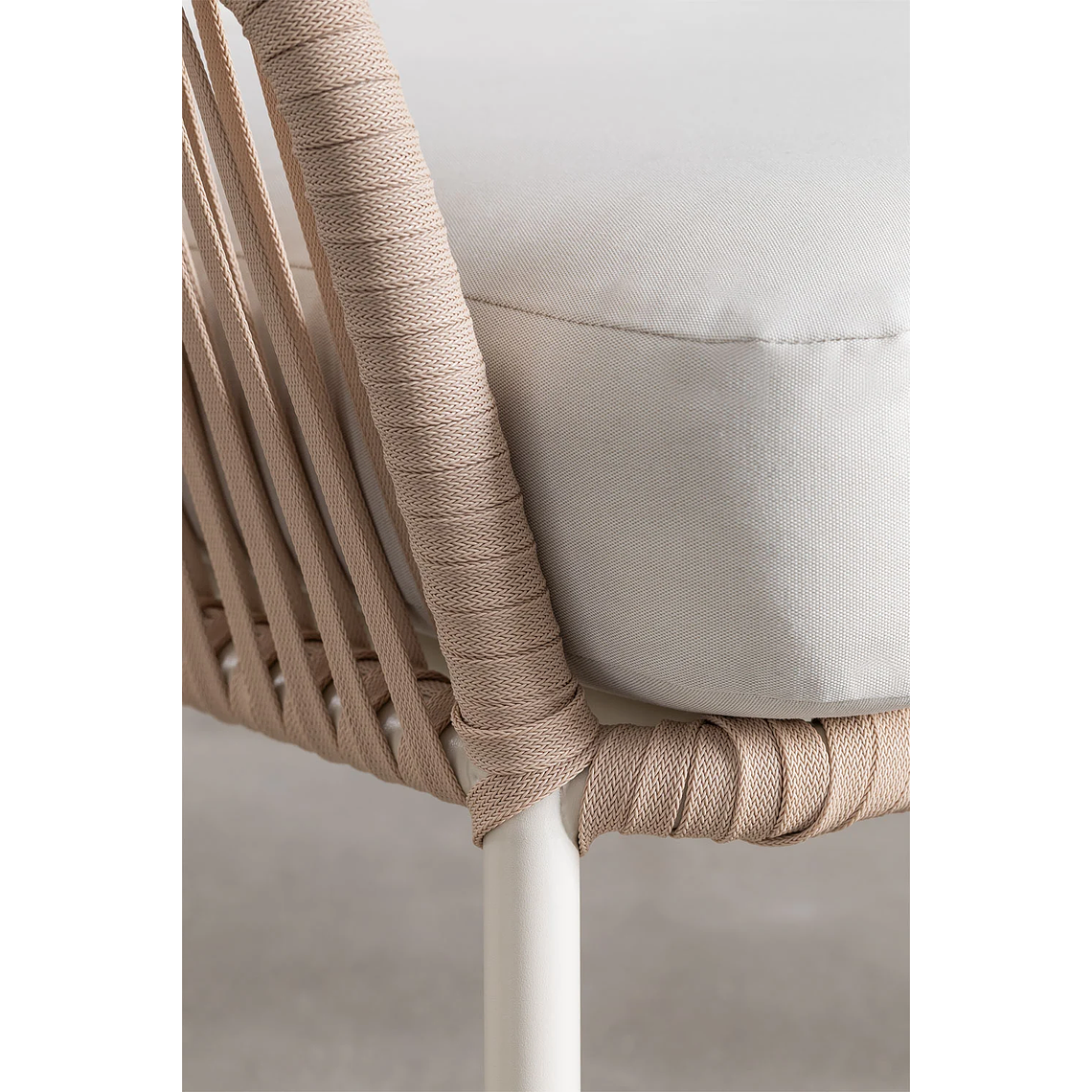 Terraza en Aluminio y trezado de cuerda eslinga Arhiza beige tapioca 9