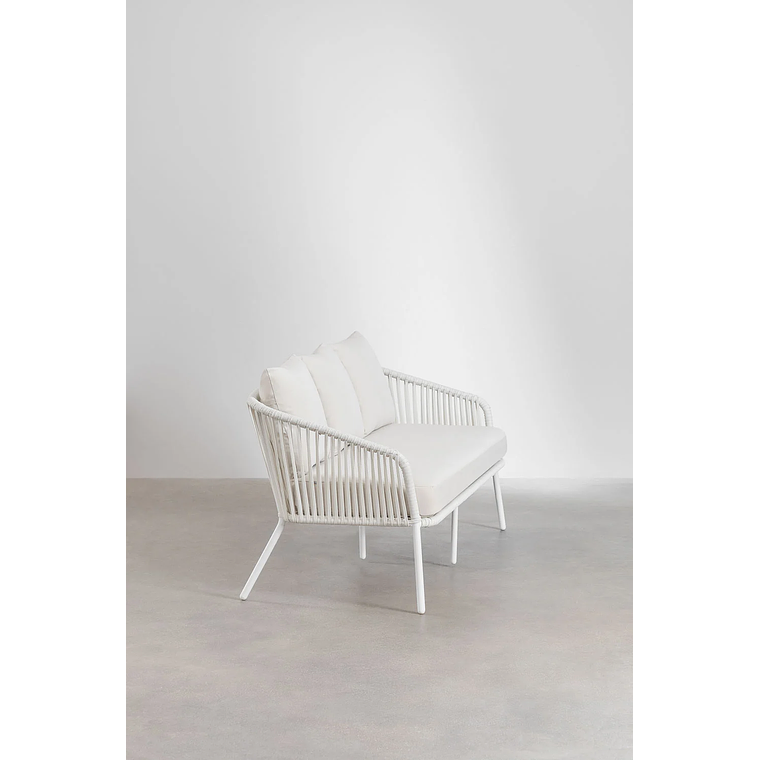 Terraza en Aluminio y trezado de cuerda eslinga Arhiza blanco gardenia 4