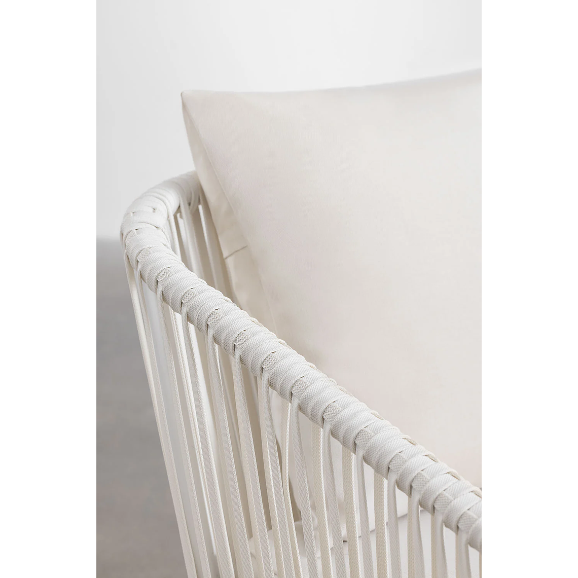 Terraza en Aluminio y trezado de cuerda eslinga Arhiza blanco gardenia 6