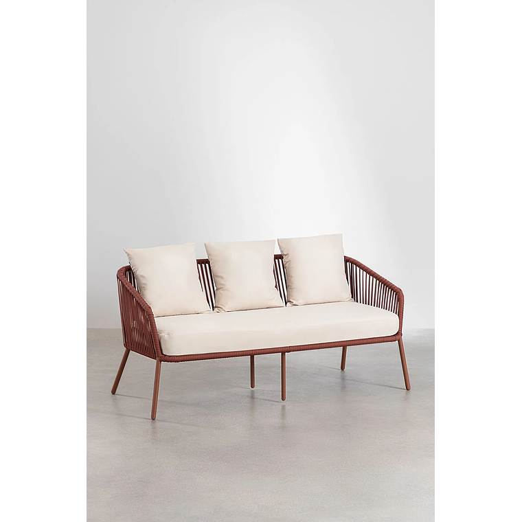 Terraza en Aluminio y trezado de cuerda eslinga Arhiza rojo teja 3