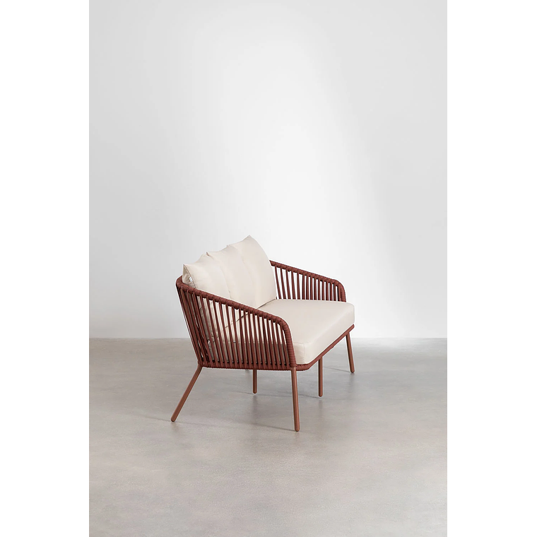 Terraza en Aluminio y trezado de cuerda eslinga Arhiza rojo teja 4