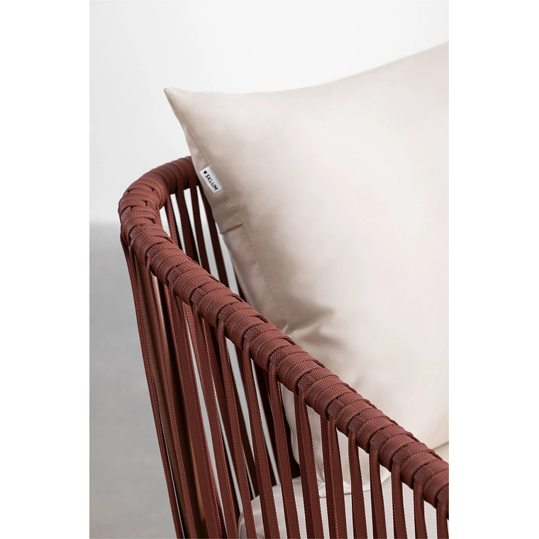 Terraza en Aluminio y trezado de cuerda eslinga Arhiza rojo teja 6