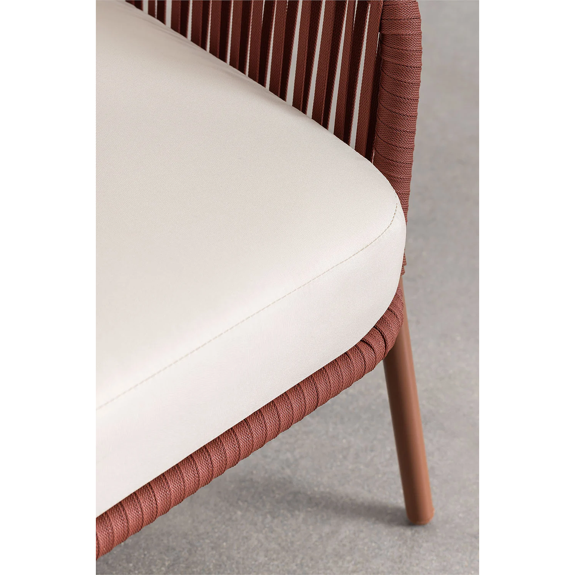 Terraza en Aluminio y trezado de cuerda eslinga Arhiza rojo teja 10