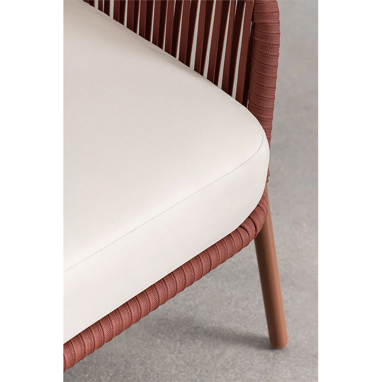 Terraza en Aluminio y trezado de cuerda eslinga Arhiza rojo teja 10