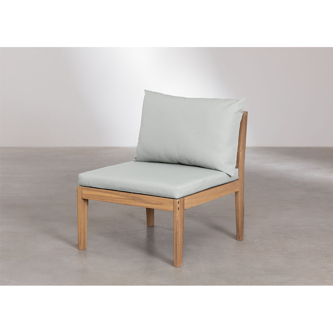 Terraza de Jardín de 5 Piezas con Reposabrazos y Mesa de Centro Filips gris claro 3