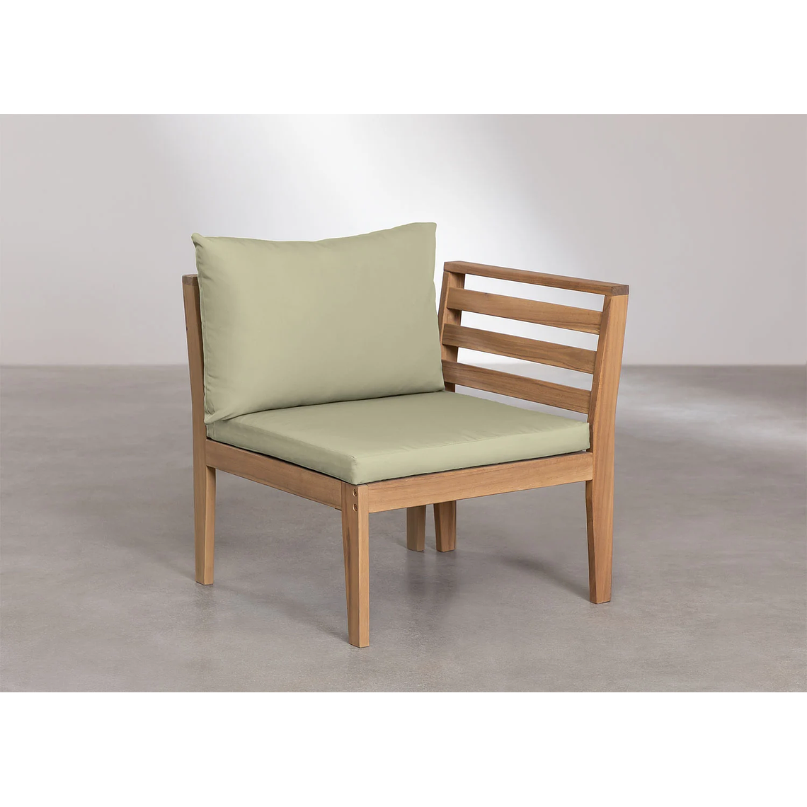 Terraza de Jardín de 5 Piezas con Reposabrazos y Mesa de Centro Filips verde caqui 4