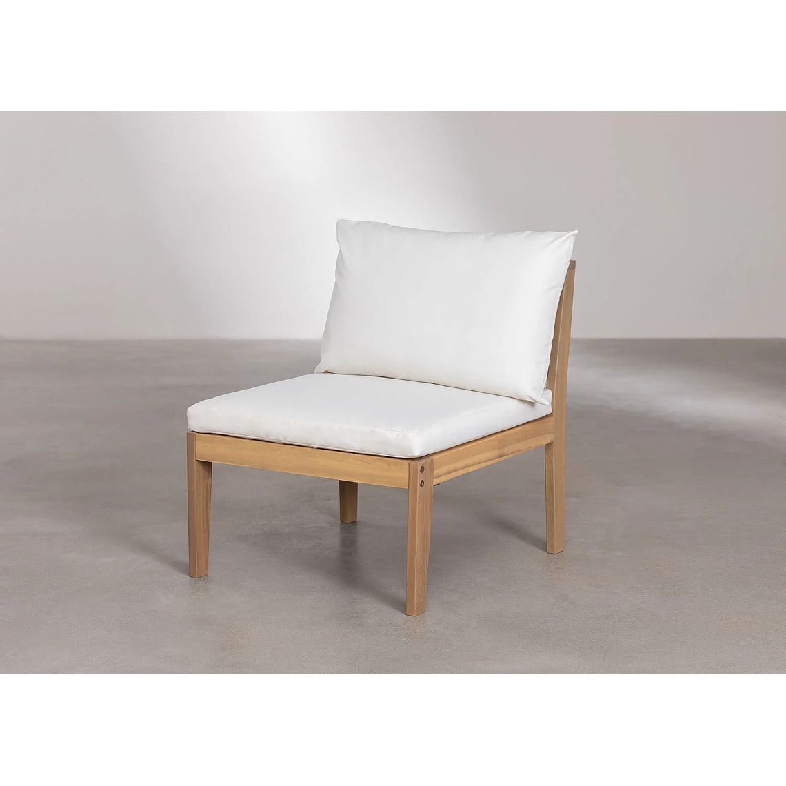 Terraza de Jardín de 5 Piezas con Reposabrazos y Mesa de Centro Filips blanco gardenia 4