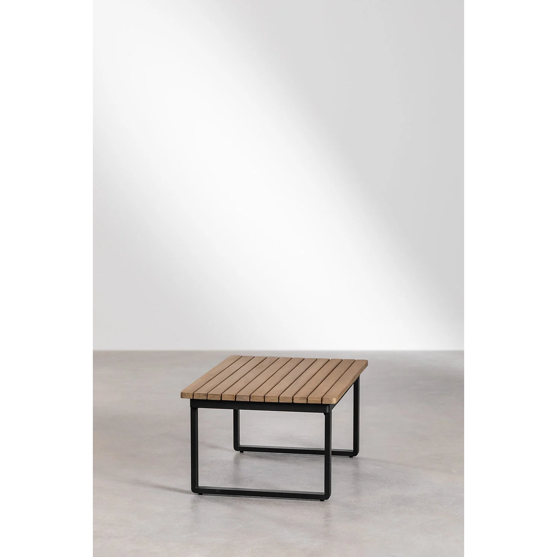 Terraza con Sofá de 3 Plazas en Aluminio y Madera de Acacia Giselle negro 10