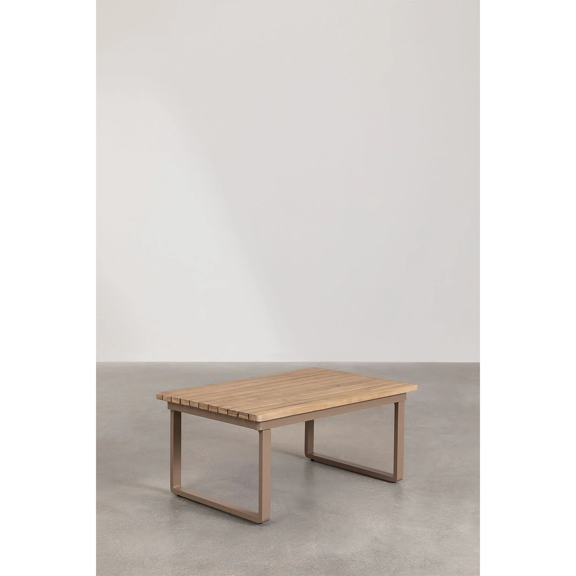 Terraza con Sofá de 3 Plazas en Aluminio y Madera de Acacia Giselle gris topo 10