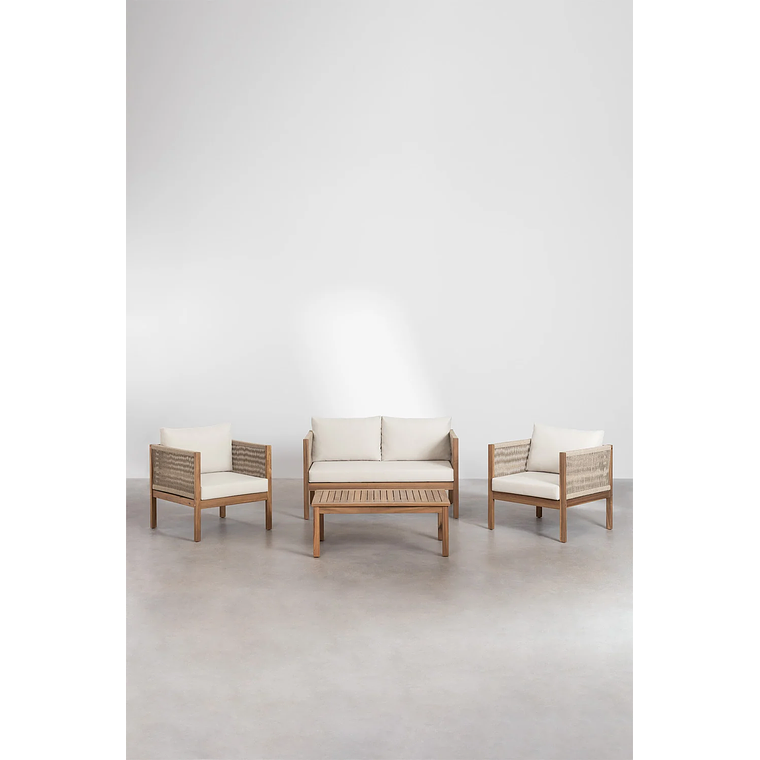 Terraza en Madera de Acacia 4 plazas Branson 5