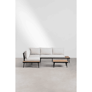 Terraza en Aluminio y Madera de Acacia 4 plazas Kalen 